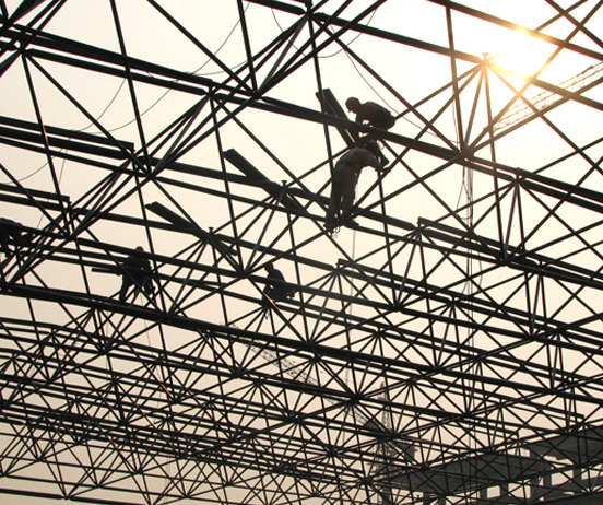 河西厂房网架安装